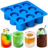 Sidosir Shot Glass Candy Mold Silicone, 9-Cavity Round Silicone Molds