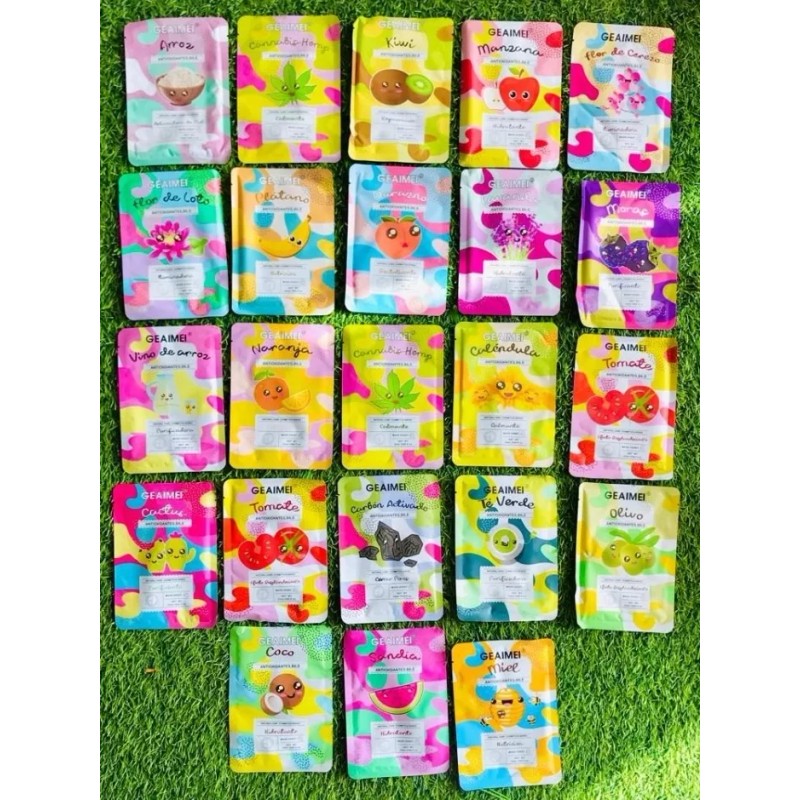 Gmai Pack De 20 Pzas Mascarilla Facial Hidratante Kawaii