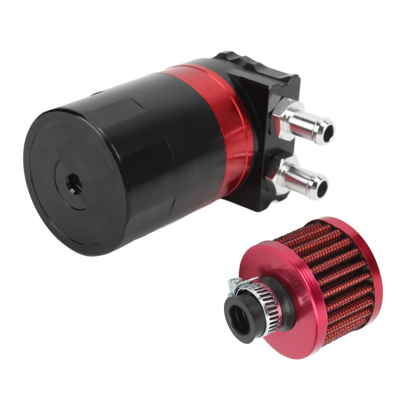 Car Oil Catch Can Internal Baffle Dual Chamber Filter Aluminium