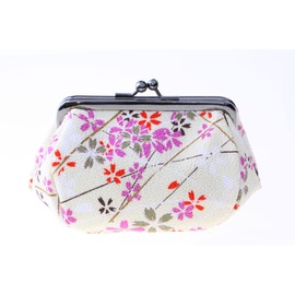 watona Crepe Cosmetic Pouch, Width 3.9 - 4.7 inches (10 - 12 cm), Mini 3.5 inches (22 cm), Cherry Blossom