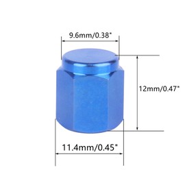 UHDFBDHF 4 PCS Titanium Metal Tire Valve Stem Caps, Dust Proof Covers, Universal Fit for Cars, SUVs, Bike and Bicycle, Trucks, Motorcycles (Blue)
