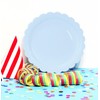HEIPINIUYE 50 Pieces Light Blue Paper Plates 9 Inch Baby