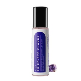 Devinez Third Eye Chakra (Ajna) Essential Oil Roll-on Blend (10ml), Therapy Oil - with Natural Essential Oil & Amethyst Gem Stone - for Chakra Balance, Meditation, Yoga, Reiki & Healing