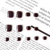 Lwenjing 24pcs Nail Tips for Foot Thumb Foot Pedicure False