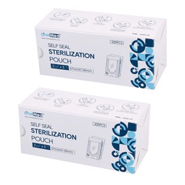 OneMed 400 Pouches Dental Self-Sealing Sterilization Pouches 2.25x4 inch 200/Box 2 Boxes