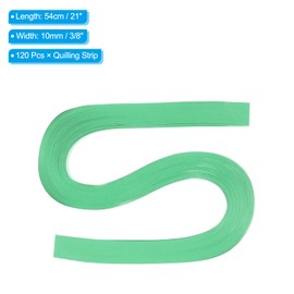 PATIKIL 120pcs Quilling Strips Paper 10mm(3/8") 54cm Origami Paper Quilling Strip for Art DIY Hand Craft Christmas, Forest Green