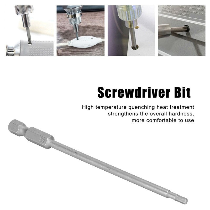 10Pcs 2.5mm Magnetic Screwdriver Bits Alloy Steel 1/4 Inch Hex