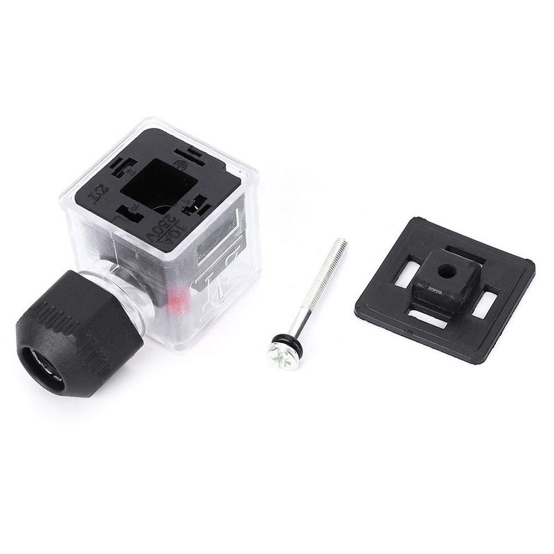 5PCs Hydraulic Solenoid Valve Coil Plug, Waterproof Dustproof Transparent Solenoid