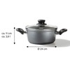 STONELINE® Cooking Pot 9.6ih, With Glass Lid, Made in Germany