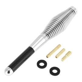 HEROFFIX 1 Set 15cm Car Short Antenna Truck Metal Roof Mount Antenna Decoration Only Silver Tone