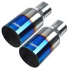 Upower Blue Burnt Exhaust Tip 2.5" Inlet 4" Outlet 9"