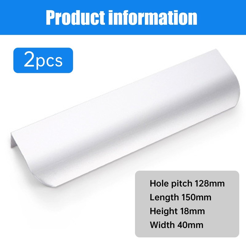 RLMVGBX 2 Pack Finger Edge Pull 128MM Cabinet Pulls Concealed