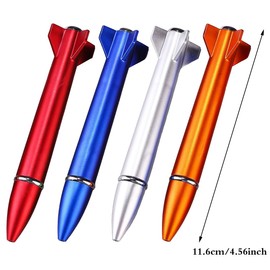 JKJF 8 Pieces Rocket Shape Gel Pen Rocket Rollerball Pens Space Ink Gel Pen for School Office Stationery - 1.0mm Black