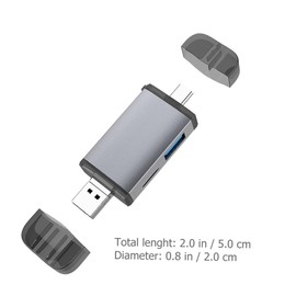 KONTONTY Portable OTG Card Reader USB Hub Adapter Multi-Functional Memory Storage for Phones Tablets Laptops Fast Data Transfer Supports USB Compact Design