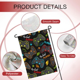 Axxitude Gampad Garden Flag 12x18 Inch Gamer Player Decorative Small Vertical Double Sided Holiday Farmhouse Seasonal Decor for Yard