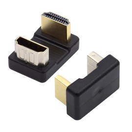 NFHK Adapter 2pcs/lot Up & Down HDMI 1.4 Male Type-A to HDMI Female Port Saver 360 Degree Opposite U Shape Back Angled Extension Adapter