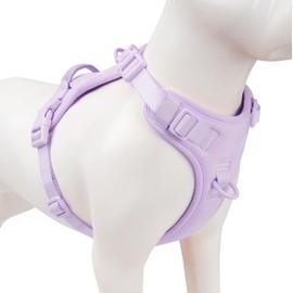 Sunraymascota No Pull Dog Harness, Puppy Vest with Front Clip for Small Medium Large Sized Dog(Light Purple,M)