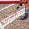 12x98 Inch No Parking Fire Lane Stencil – 12" Letter