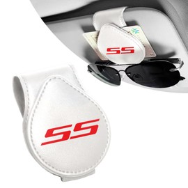 Sunglasses Holder Compatible with Chevy Camaro SS Accessories, Leather Magnetic Glasses Mount Holder Eyeglasses Sunglasses Clip Visor Accessories for Chevy SS Owners