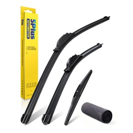 5 PLUS Windshield Wipers Replacement for 2009-2014 Nissan Murano Windshield Wipers, 26"+16" Wiper Blades with 12 inch Rear Wiper Blade-Premium All-Season Wiper Blades-26"/16"/12" (Pack of 3) J- HOOK