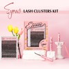 EYEVIS Lash Cluster Kit 144PCS Lash Extension Kit Individual Lashes