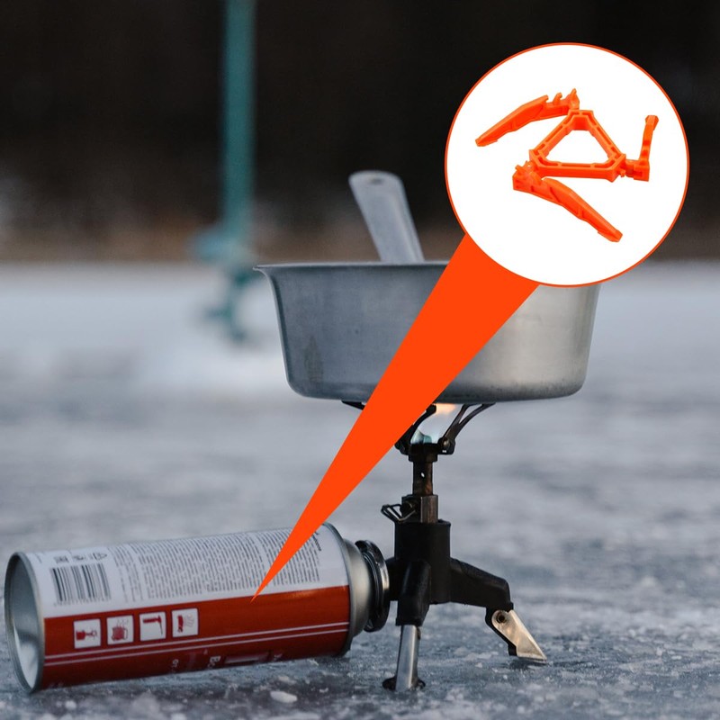 Gas Canister Stand, GLADFRESIT Foldable Gas Tank Bracket, Outdoor Portable