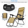 NewHome 2x Relax Recliners Patio Chairs Adjustable Steel Mesh Zero