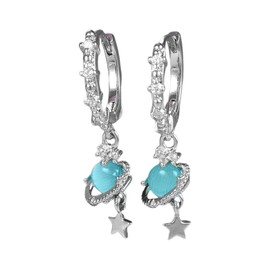 OUDQFCJ 1 Paar Ohrringe Silber 925 Set für Damen 14 Karat Vergoldet Kleine Ohrstecker Silber 925 Set Stapelbar Zirkonia Ohrstecker Creolen Ohrringe Set für Mehrere Piercings