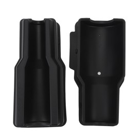 2pcs Cylinder Ice Cube Tray Professional Easy Release Large Capacity Hollow Silicone Cylinder Ice Cube Tray with Lids for Drinks Black