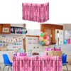 MECCANIXITY 2 Pcs 29x108 Inch Pink Metallic Foil Fringe Tinsel