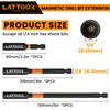 Drill Bit Extension Set, LATTOOK 6PCS Magnetic Drill Extension Bit