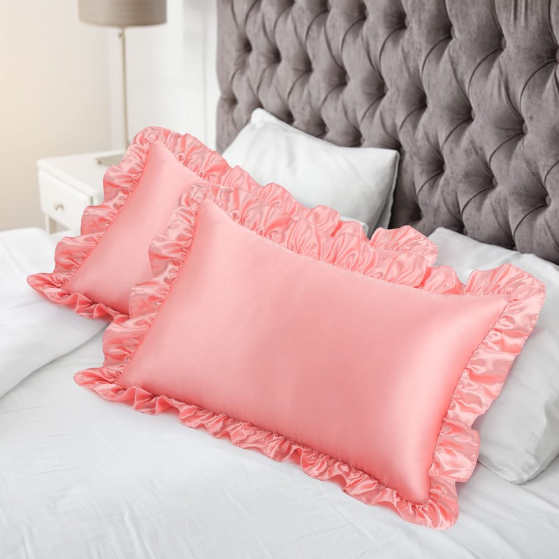 PiccoCasa Satin Pillowcases for Hair and Skin, Retro Silky Pillow