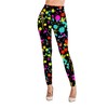 Rantanto Soft Cat Kitten Meow Funny Ladies Leggings,Neon Splatter,Large