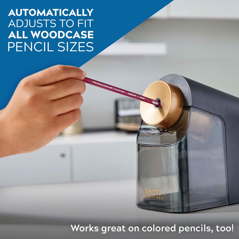 X-ACTO Mighty Pro Electric Pencil Sharpener, Black, 1 Count -