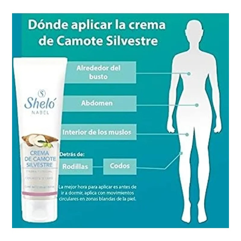 Crema Camote Silvestre Menopausia Sheló Nabel Pack