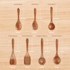 MULBOM 7 PCS Wooden Spoons for Cooking Natural Teak Kitchen