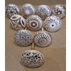 Pushpacrafts Xfer 10 Pcs Gold White Vintage Ceramic Flower Furniture