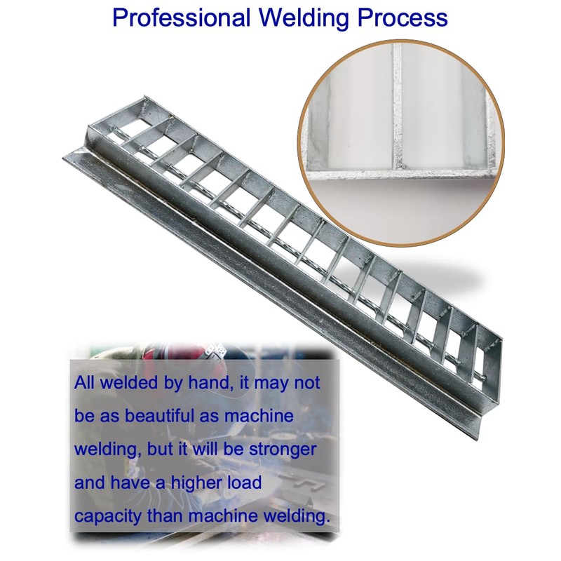 DuuMuut Galvanized Steel Drain Grate with Lip 20x4 in for