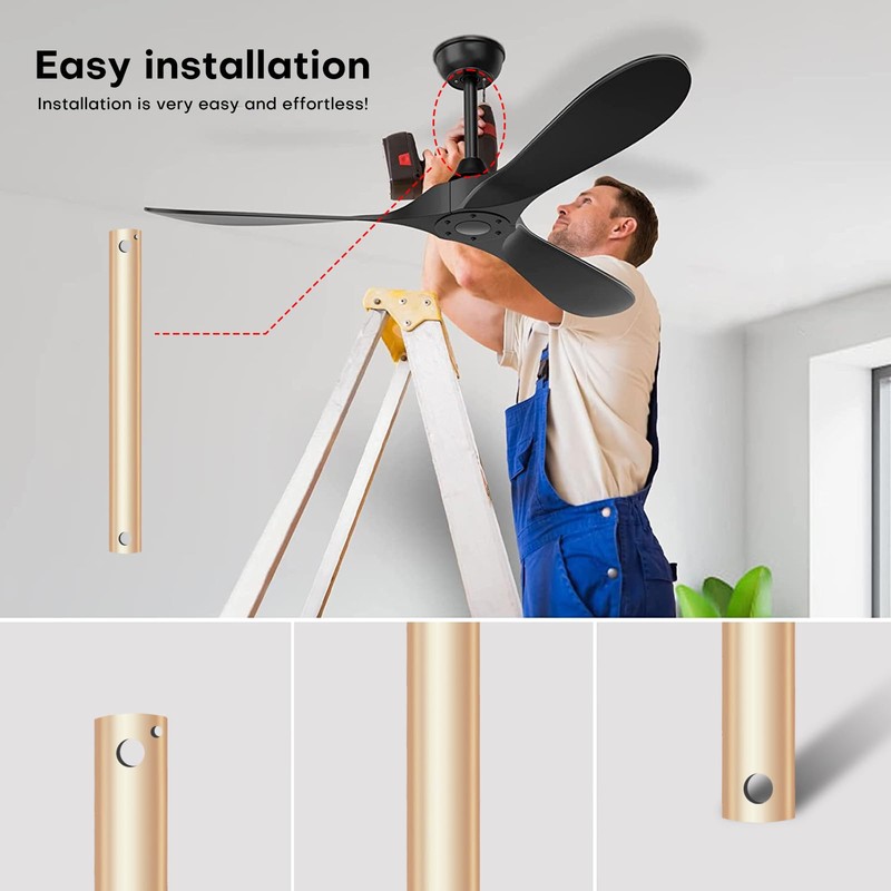 16 Inch Ceiling Fan Downrod with Extension Cord, 1 .3