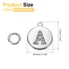 sourcing map 8 Pcs Letter Charm Bulk Initial Charm Round