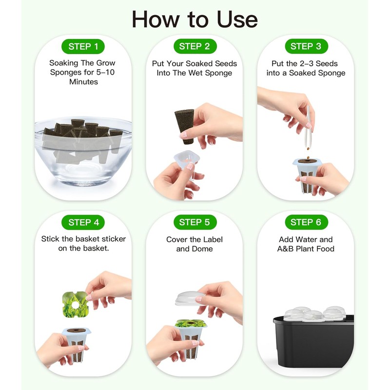 Seed Pods Kit for Hydroponics Growing System, Seed Starter Pods