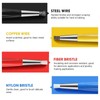 ZJchao 4pcs Scratch Brush Pen Set, Brass Steel Fiberglass Nylon