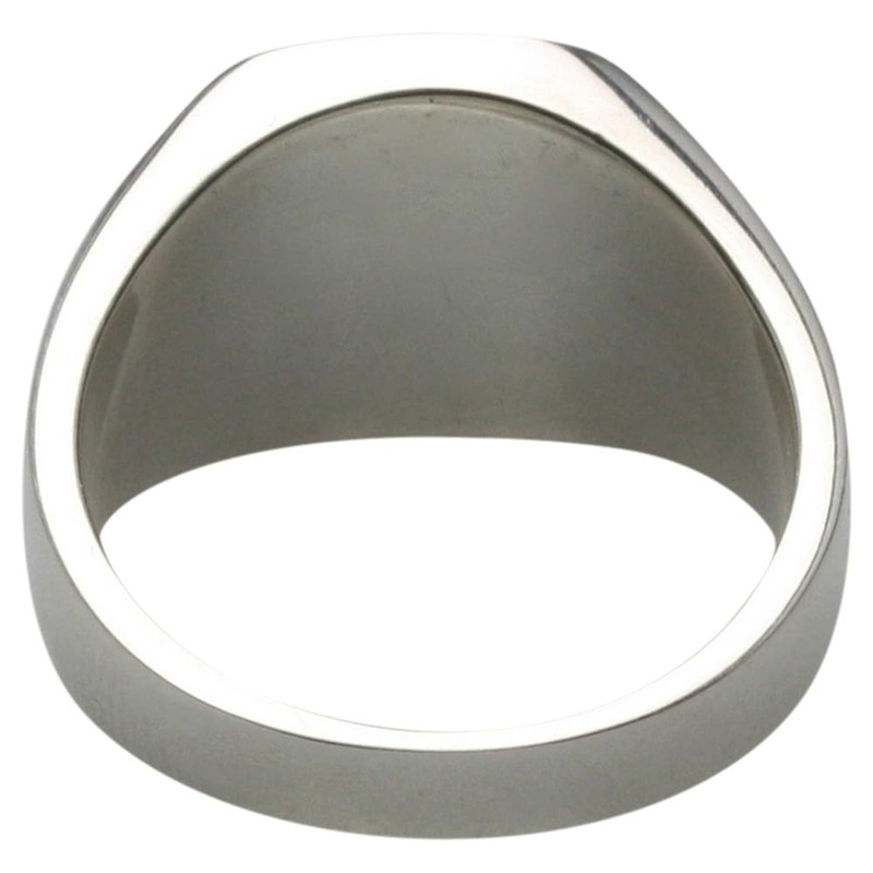 Fine Signet Ring with Onyx Solid Silver 925, Silver