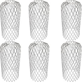 NSBELL 6PCS Gutter Guard Strainer Aluminum Downspout Mesh Filter Preventing Blockage Leaves Debris from Clogging Pipes(3 inch) (6)
