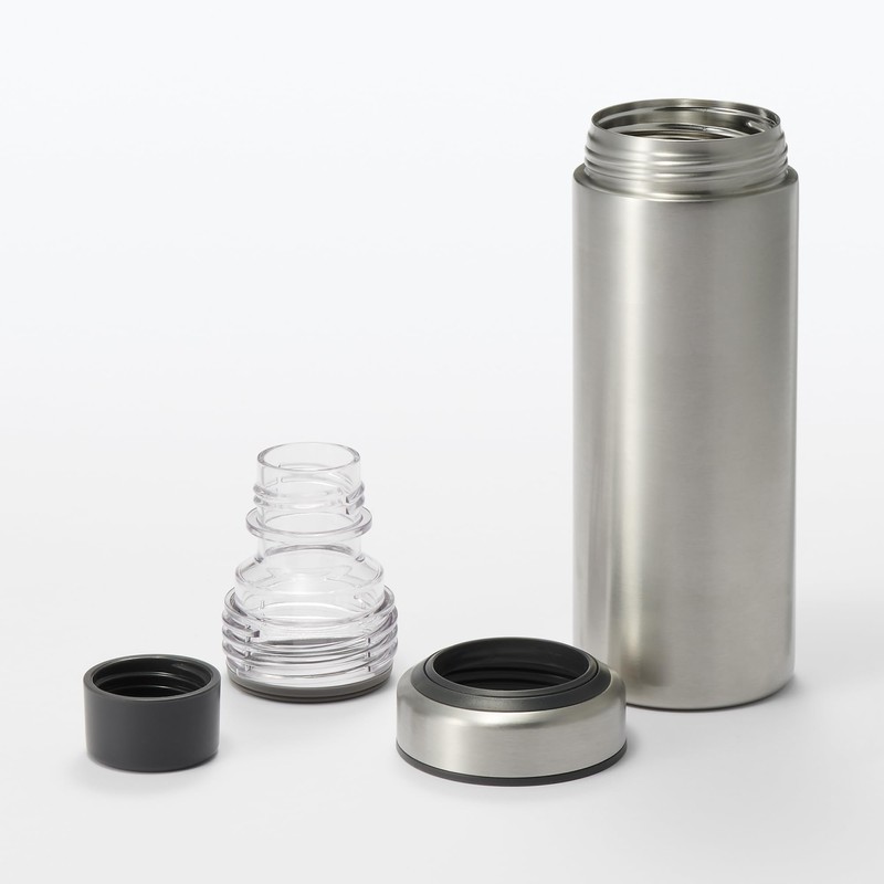 MUJI 12728351 Carbonated Insulated Bottle, 23.1 fl oz (600 ml),