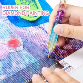 5D Diamond Painting Mesh Ruler Cross Stitch Steel Ruler DIY Diamond Art Tool 5 Rows 520 Holes