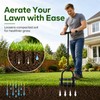 Furfrolic Lawn Aerator - 2-in-1 Manual Aerator with Automatic Dirt