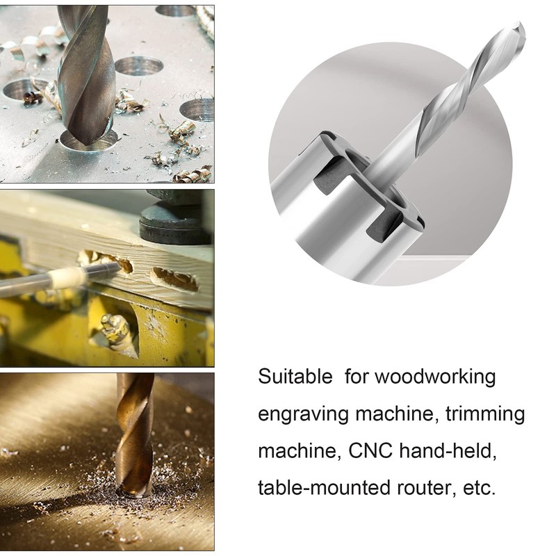 MEIGGTOOL 1/4 Inch Shank Router Bit Extension Collets ER16M Extender