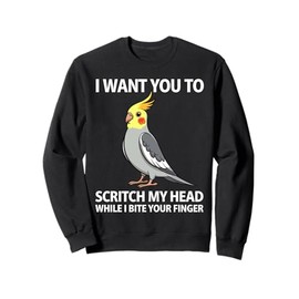Cute Cockatiel Design For Men Women Parakeet Cockatiel Lover Sweatshirt