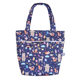 FLOCK THREE Leak Proof Large Tote Pool Bag Shoulder Handbag Water Proof with Zipper for Baby Care Sports Gym Grocery Travel (Jungle Animals)